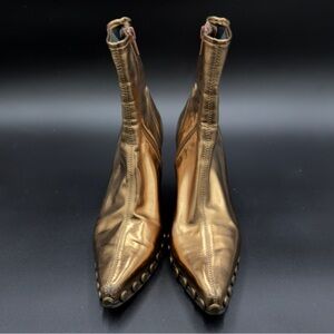 Jeffrey Campbell x Free People Bronze Metallic Studded Ankle Boots | Women's 8.5